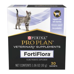 purina pro plan veterinary supplements fortiflora cat probiotic supplement for cats with diarrhea 30 ct. box