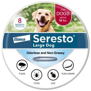 seresto large dog vet recommended flea & tick treatment & prevention collar for dogs over 18 lbs. | 8 months protection